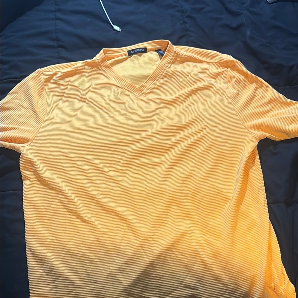 IZOD Men's Orange V-Neck Shirt